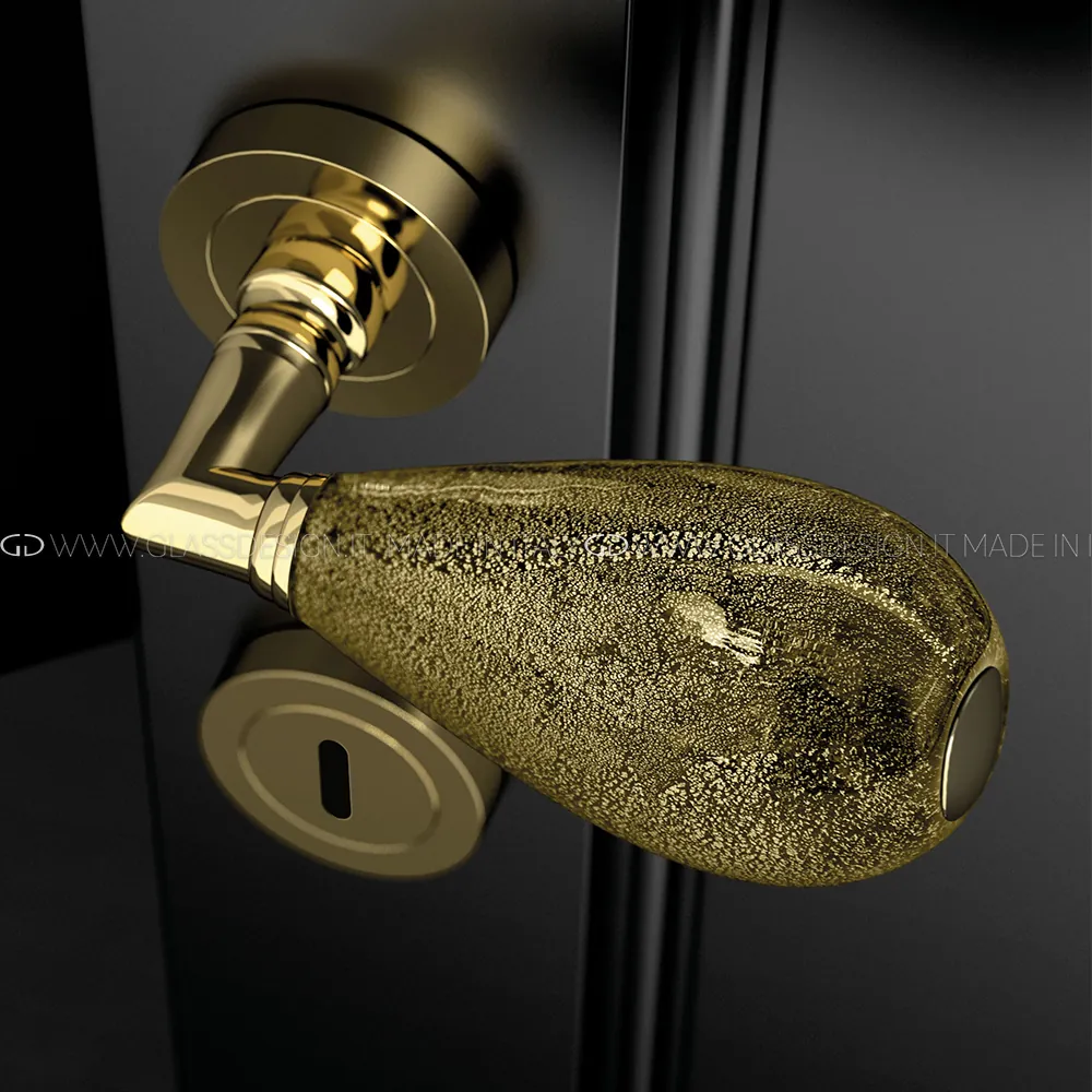 Glass Design Goccia Black Gold