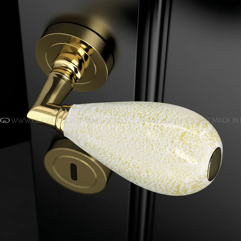 Glass Design Goccia White Gold