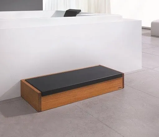 Hoesch Step made of water-resistant doussie wood and PU pad