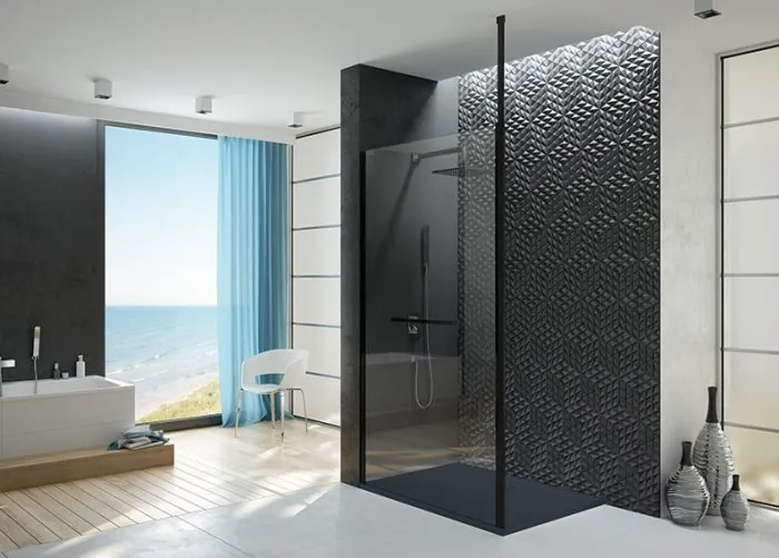 Hoesch Muna rectangular corner version side entry